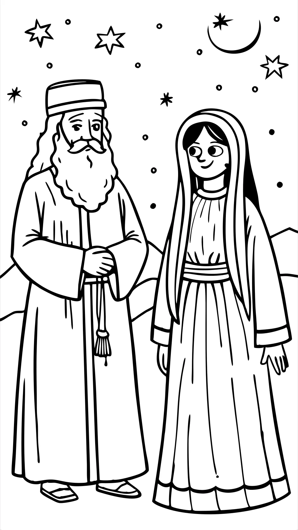 abraham & sarah coloring pages